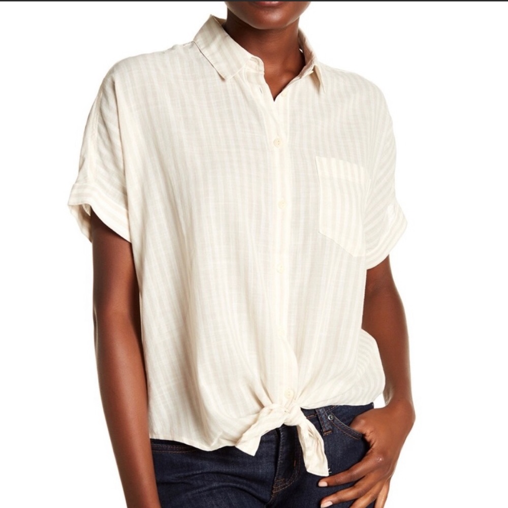 Madewell Tie Front Top